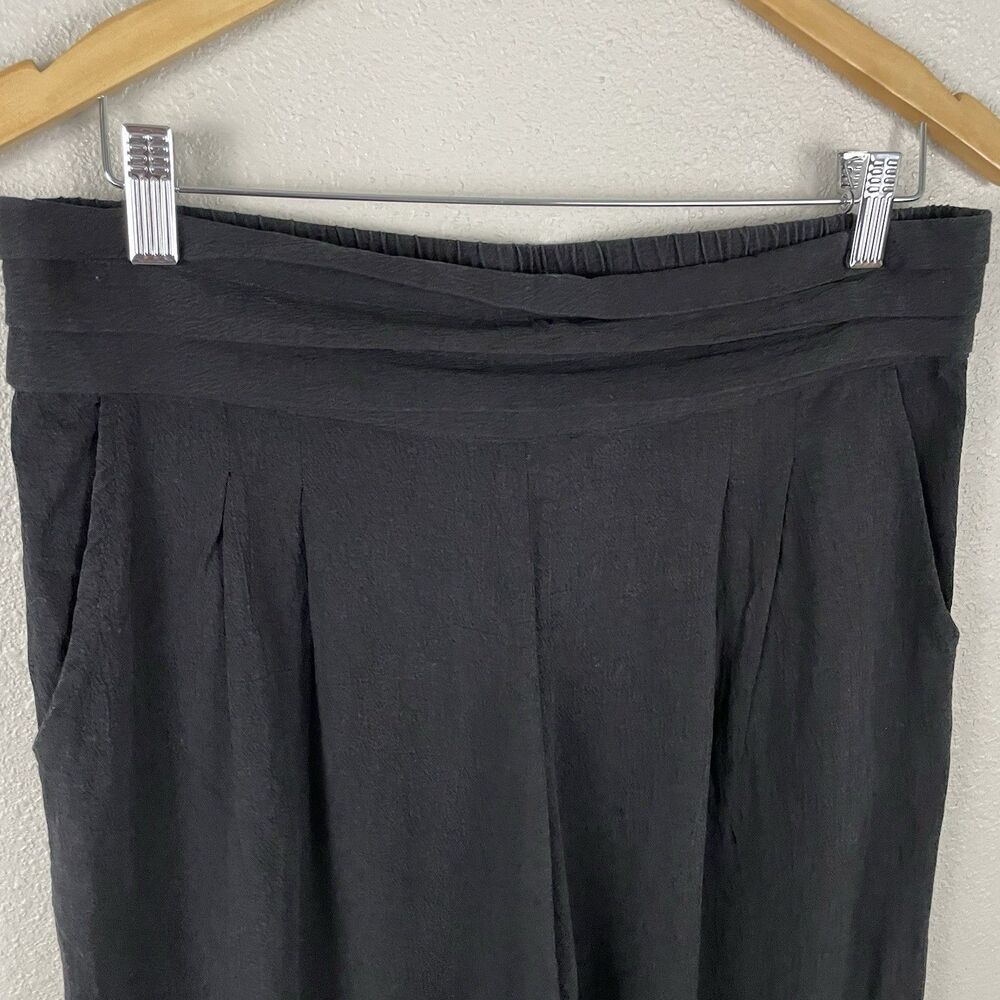 The Odells Womens L Black Cummerbund Wide Leg Pants - Picture 4 of 8